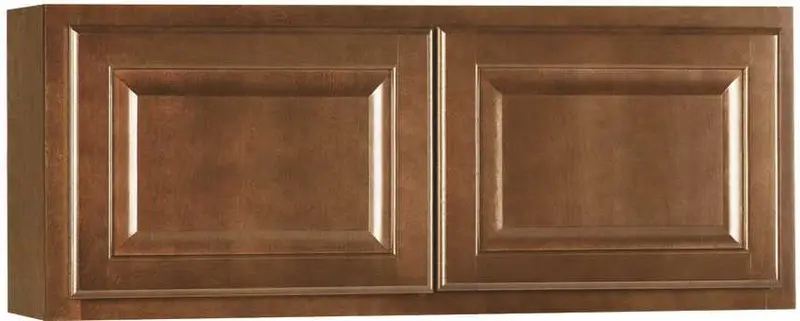 Rsi Home Products Hamilton Raised-Panel Wall Bridge Cabinet – Café Finish, 36" W × 15" D × 12" H, Fully Assembled 1
