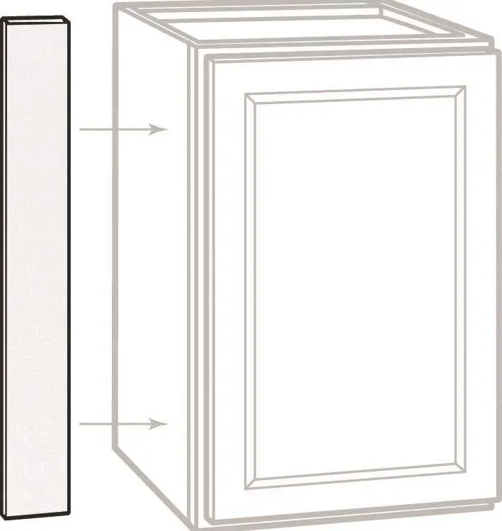 Rsi Home Products White Wall Filler Strip – 3" × 30" Gap Cover For Cabinet Runs 1