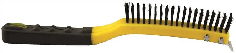 Rubberset® Heavy-Duty Wire Brush With Integrated Scraper – Extended Handle Design 1
