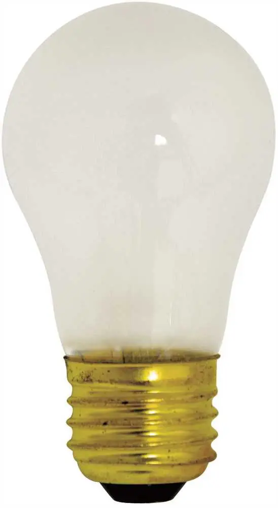 Satco A15 Incandescent Appliance Lamp – 40W, 130V, Medium Base, Frosted, 2,500-Hour Life (25/Box) 1