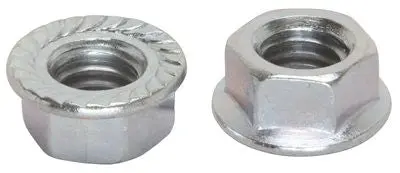 Serrated Flange Hex Nut – 3/8"-16 Thread, 100-Pack 1