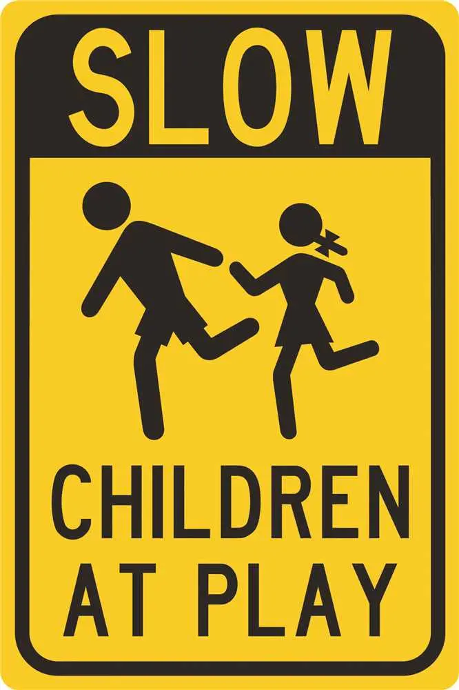 'Slow — Children At Play' Safety Sign – 12" × 18", Reflective Aluminum 1