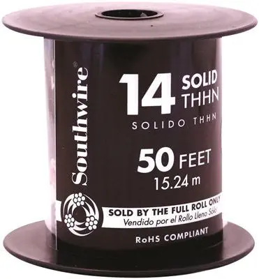 Southwire Simpull Thhn 14 Awg Solid Red Wire – 50-Foot Roll 1