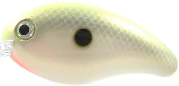 Strike King Bitsy Mino Crankbait – 1.25 Inch, Chartreuse/White 1