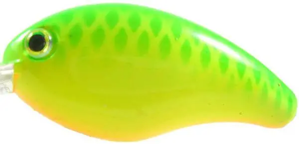 Strike King Bitsy Mino Small Crankbait – 1.25 Inch, Green/Chartreuse 1