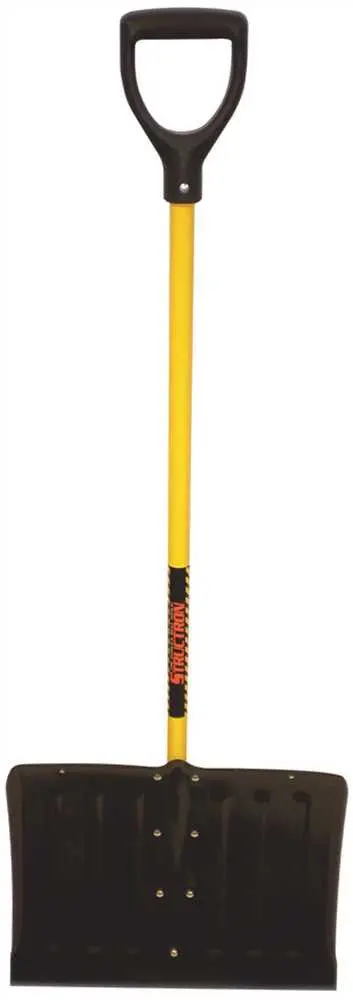 Structron Steel Snow Shovel – 18-Inch Head, 41-Inch Fiberglass Handle 1