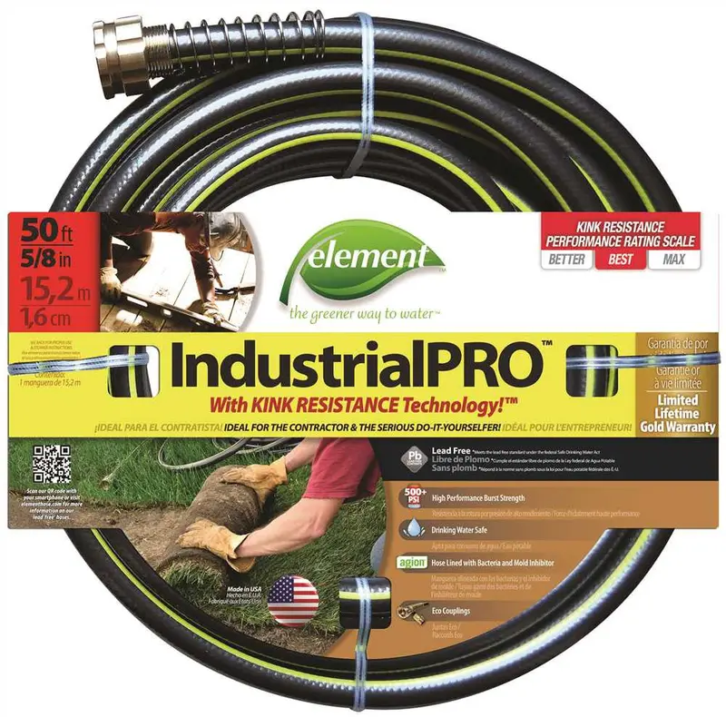 Swan® Industrialpro™ 5/8" X 50 Ft Lead-Free Kink-Resistant Garden Hose – Gray 1