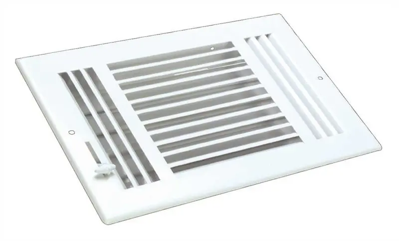 Three-Way Sidewall Register – 12" X 6", White 1
