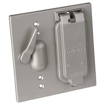 Weatherproof 2-Gang Gfci & Switch Cover Plate – Outdoor-Rated, Uv-Resistant 1