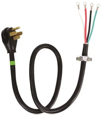 Whirlpool® 4-Wire Range Power Cord – 40 Amp, 4 Ft. 1