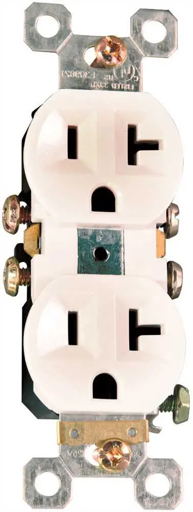 White 20-Amp Duplex Receptacle 1