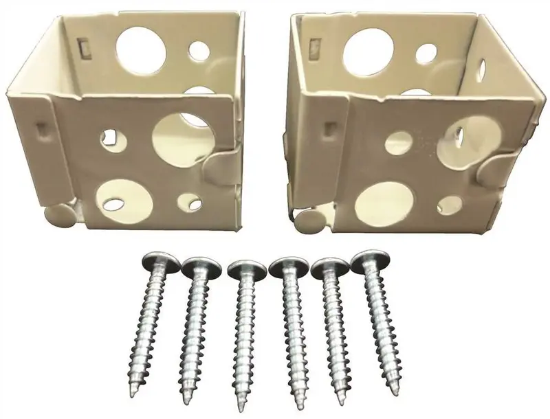 White Aluminum 1-Inch Mini Blind Installation Bracket 1