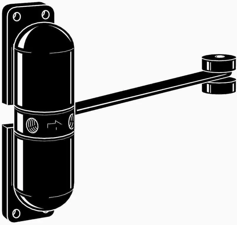 White Surface-Mount Door Closer – Adjustable Closing Speed 1