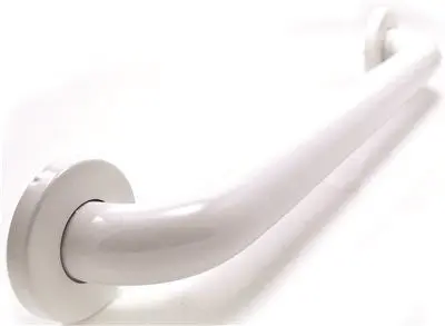 Wingits® 24-Inch White Poly-Coated S-Shaped Grab Bar – Heavy-Duty Safety Rail 1