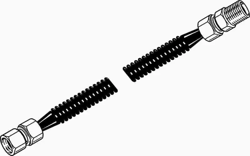 Yellow-Coated Stainless Steel Gas Connector – 3/8" Mip X 3/8" Fip, 48" Length 1