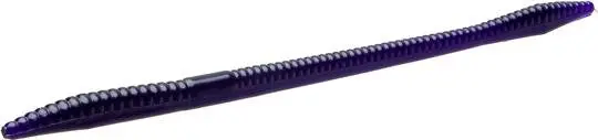 Zoom Trick Worm Soft Plastic Bait – 20-Pack, Black Grape 1